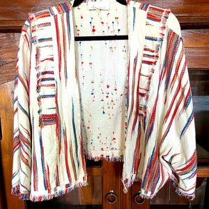 Anthropologie, boho 100% cotton jacket - one size